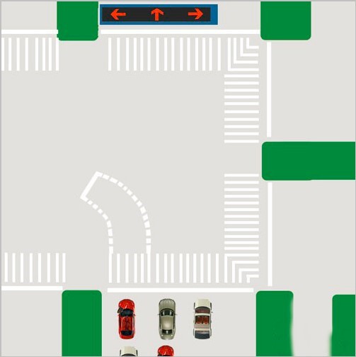 圖2 左彎待轉(zhuǎn)區(qū)