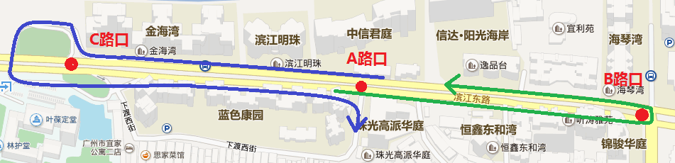 圖4 車輛繞行路線