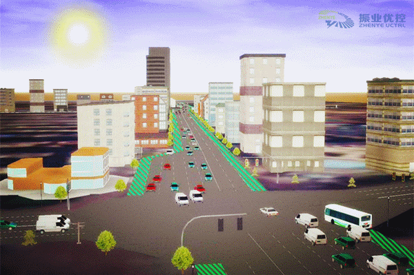 圖1 交通仿真動(dòng)圖
