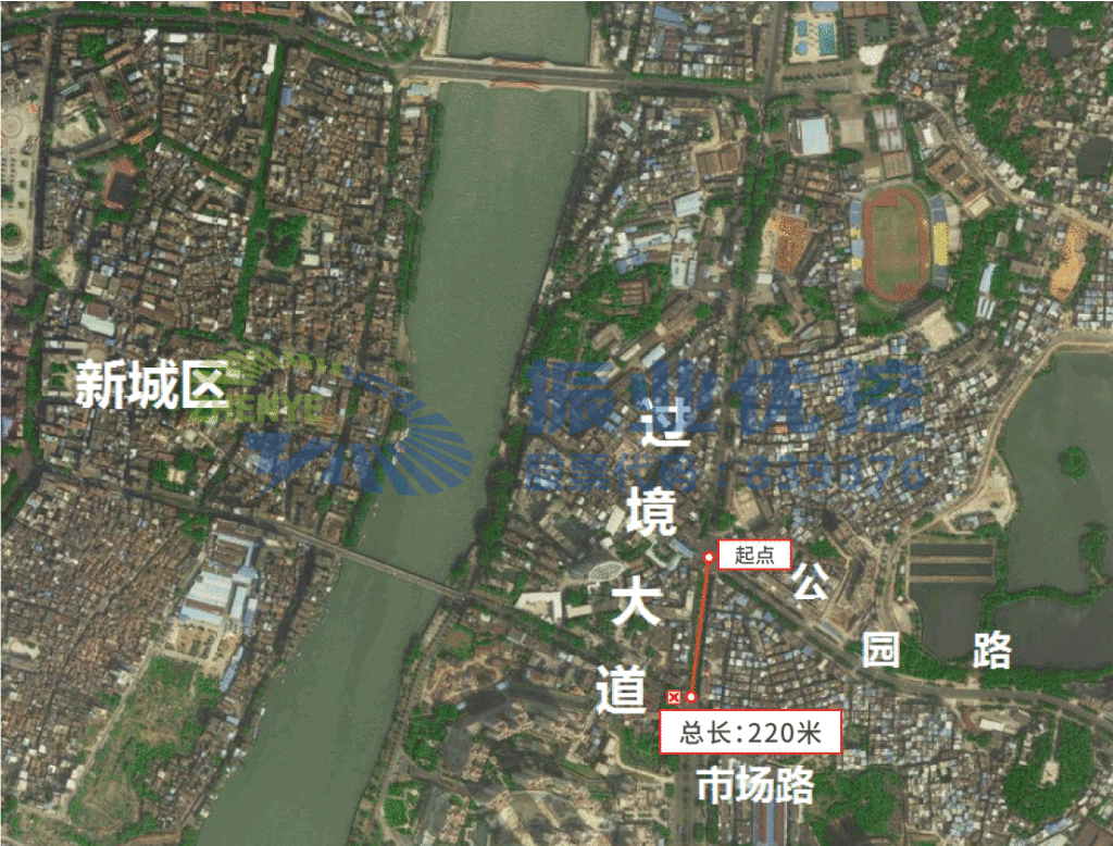 圖1 過(guò)境大道區(qū)域圖