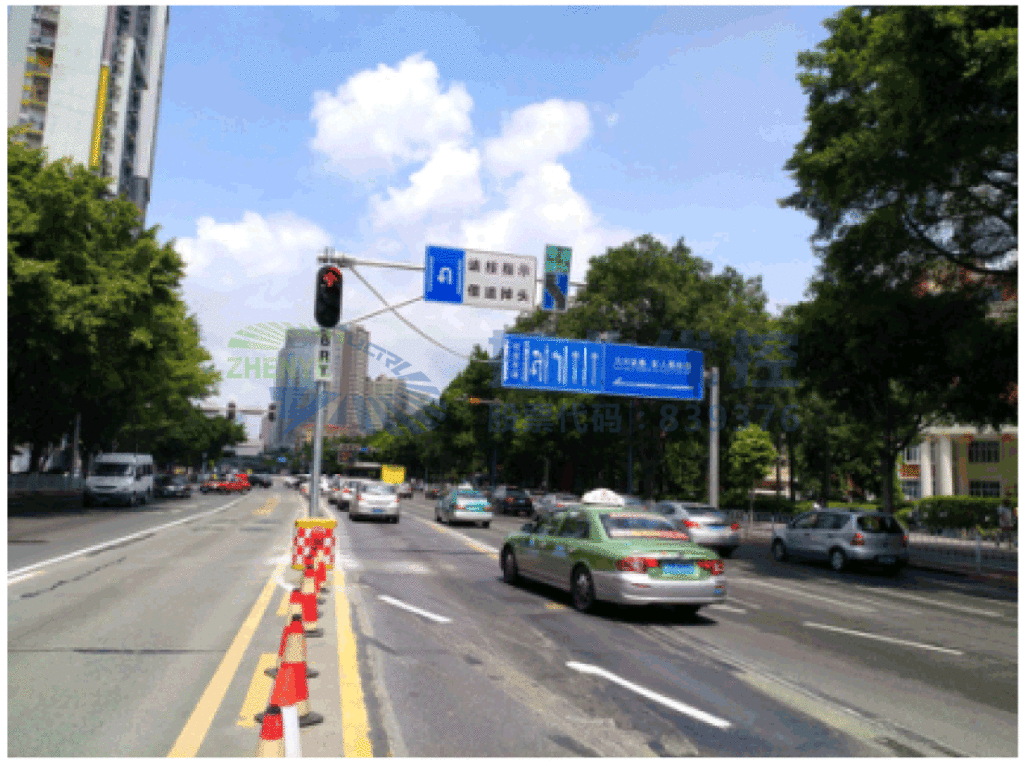 圖8 東進口燈具及指示牌設(shè)置(優(yōu)化后)