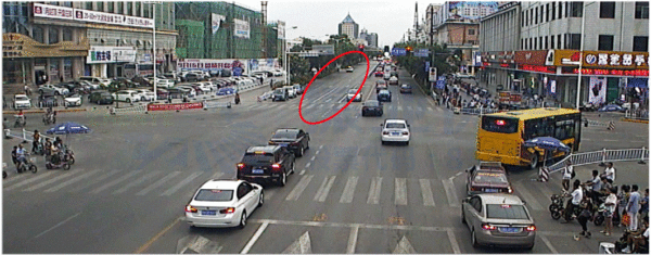 圖6 太平路-崗山路交叉口優(yōu)化前晚高峰東進口直行空放