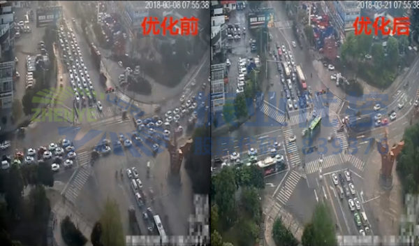 圖12 路口優(yōu)化前后對比情況