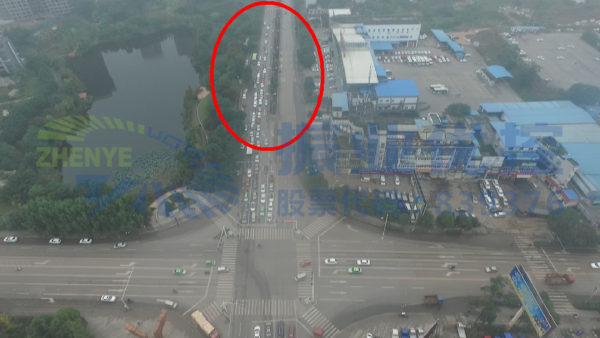 圖7 路口北進口晚高峰時段排隊情況