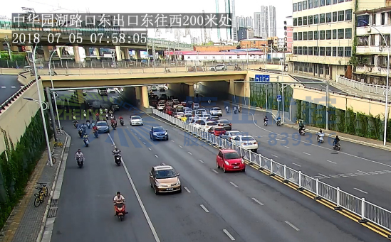  圖6 中華路-園湖路路口東進(jìn)口早高峰整改后排隊情況