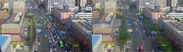 圖8 優(yōu)化前后交通情況對(duì)比