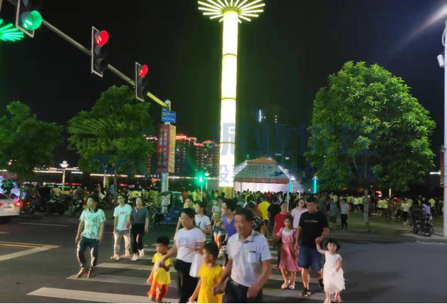 圖10 噴泉表演時(shí)段行人安全有序過(guò)街