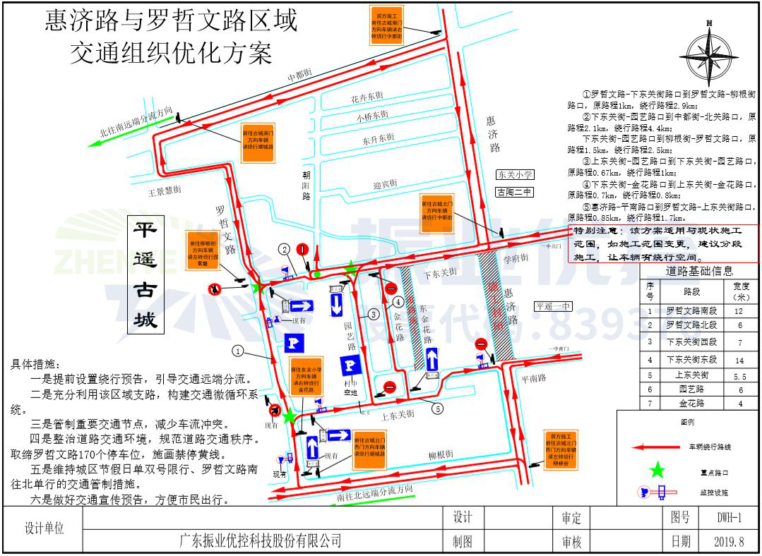 圖8 惠濟路與羅哲文路區(qū)域交通組織優(yōu)化方案