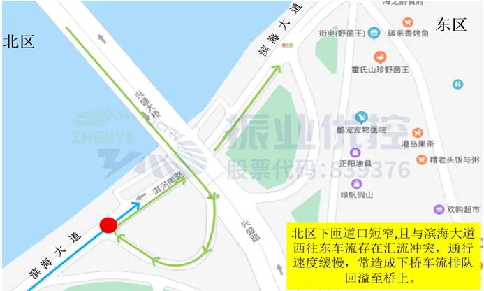 圖3 下橋匝道擁堵情況圖(1)