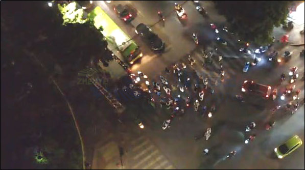 圖4 非機(jī)動車行人在斑馬線前方區(qū)域等待通行