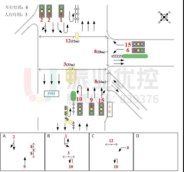 圖3 105國道-香江動物園路口基礎信息圖（優(yōu)化前）