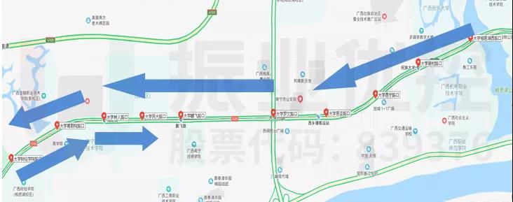 圖6 相思湖西路-財經(jīng)學(xué)院路段協(xié)調(diào)示意圖