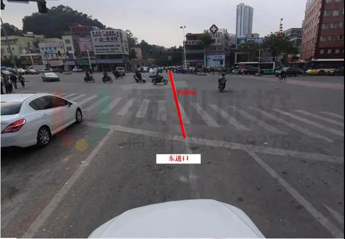 圖6 東進口停車線視角（優(yōu)化前）