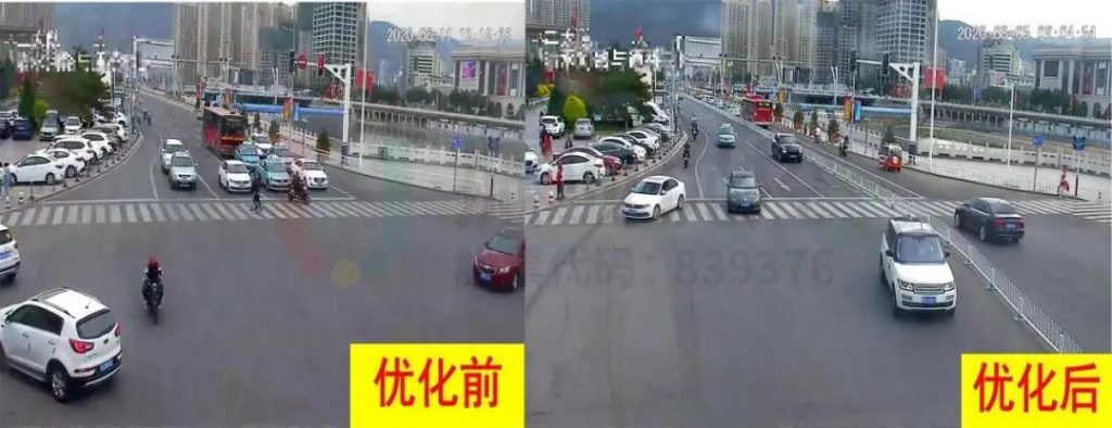 圖5 清水河路-通橋優(yōu)化前后對比圖