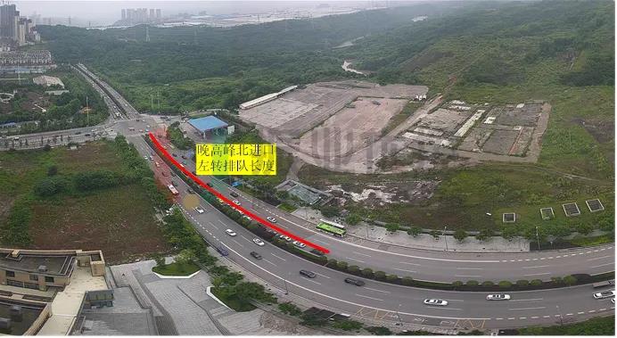 圖5 路口南進口左轉(zhuǎn)排隊及直行空放情況