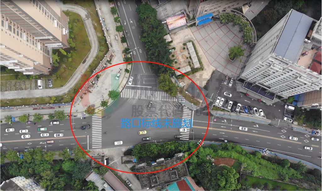 圖3 路口標線缺失示意圖