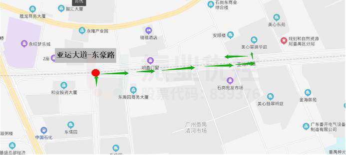 圖9 亞運大道-東豪路南進口車流繞行設計