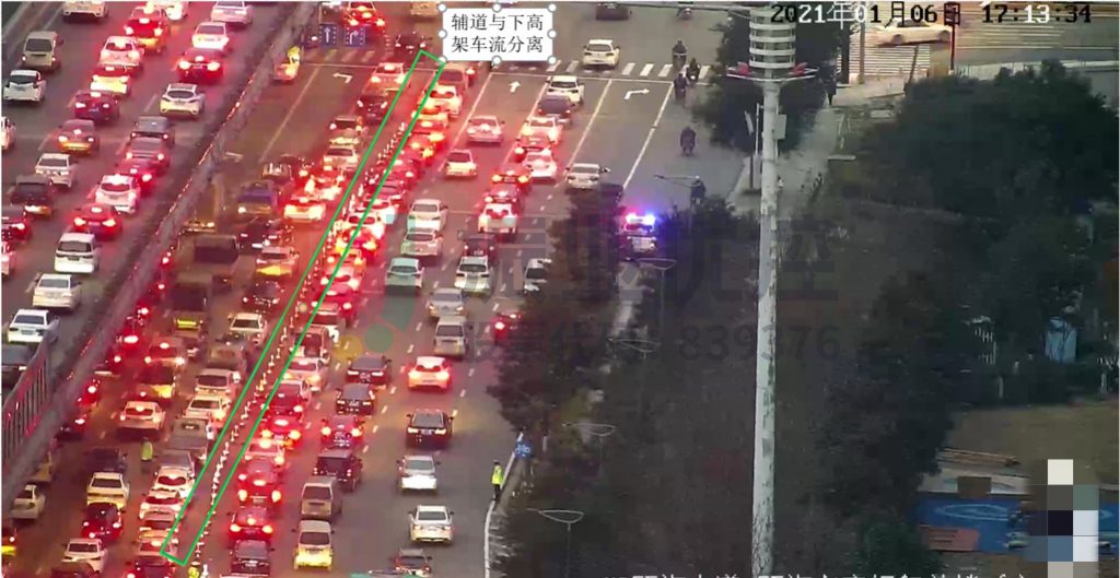 圖3 路口車流分離測試1