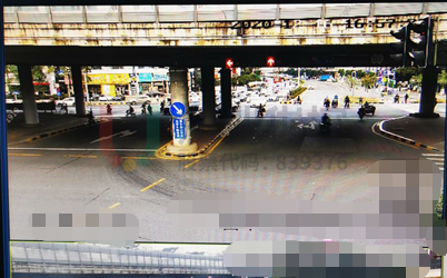 圖3 道路改造前橋底標志標線圖