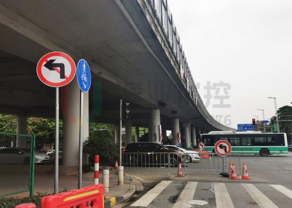圖6 番禺-富華交叉口南進口禁左標志圖