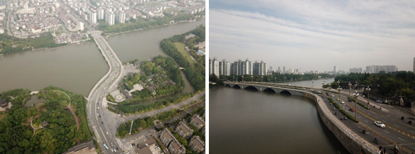 圖7 優(yōu)化前后迎春橋?qū)嵕皥D