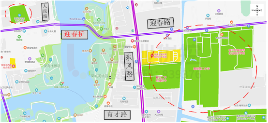 圖1 迎春橋點(diǎn)位示意圖