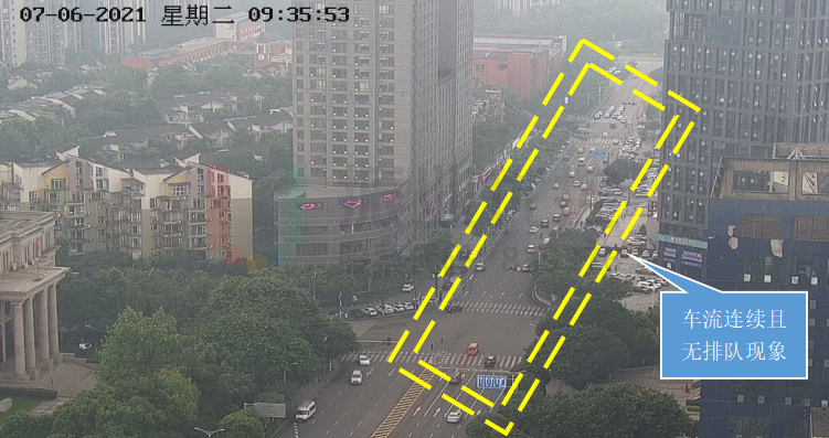 圖8 洪湖西路排隊(duì)現(xiàn)象好轉(zhuǎn)