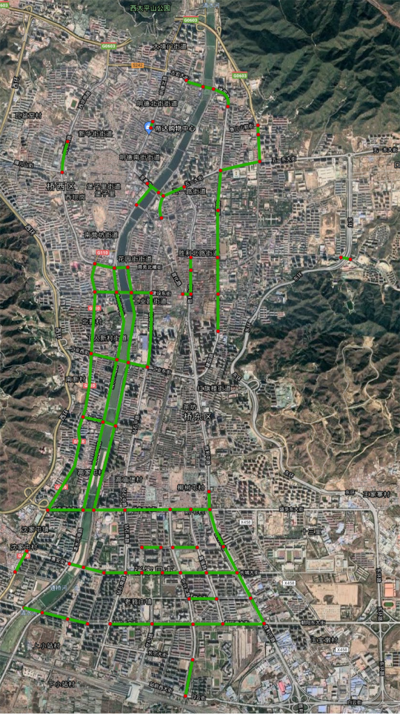 圖9 主城區(qū)綠波分布示意圖