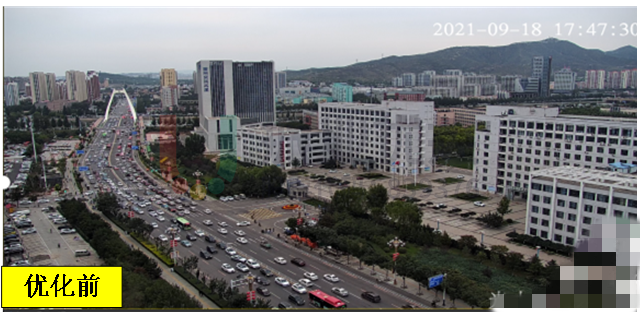 圖13 長城大街優(yōu)化前后排隊(duì)長度對(duì)比