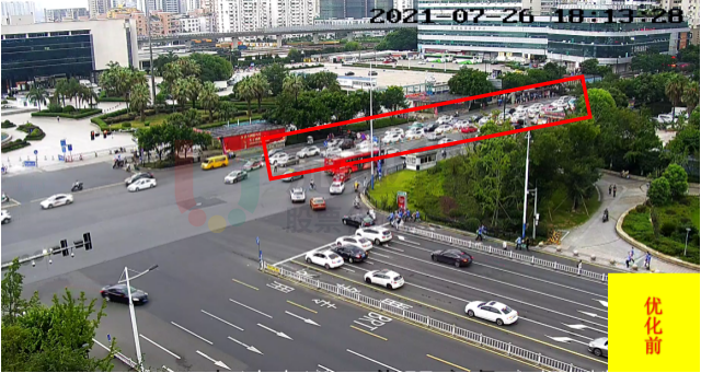 圖12 優(yōu)化前后路口排隊(duì)對(duì)比圖