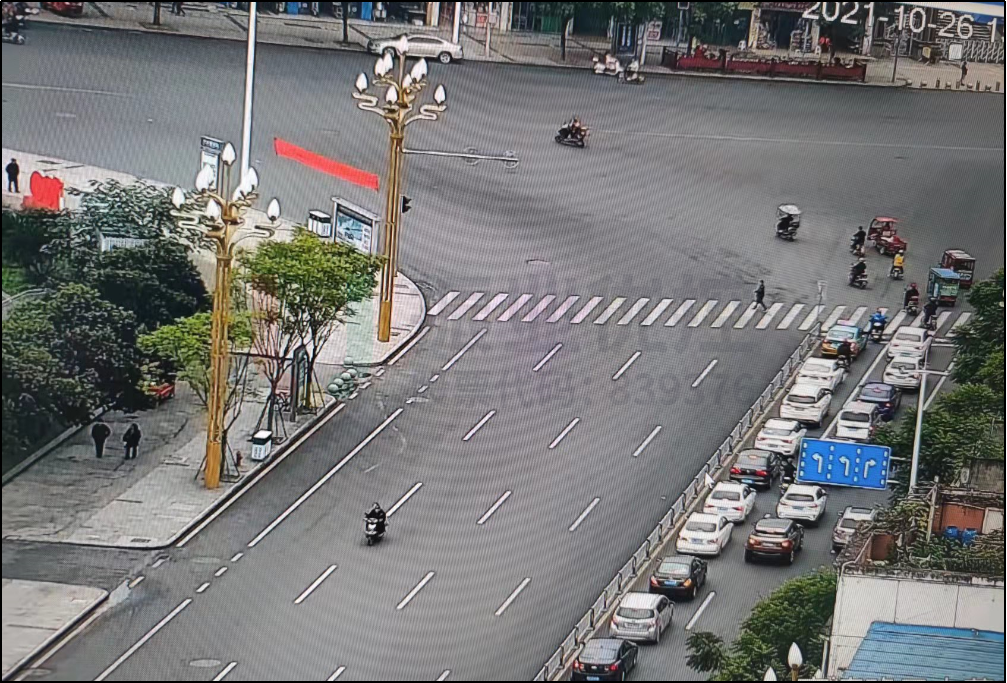 圖2 平峰時(shí)段嘉西路-嘉南路左轉(zhuǎn)至嘉西路的車(chē)輛排隊(duì)長(zhǎng)度