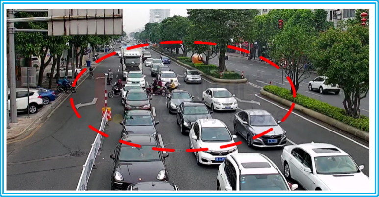 圖5 逆行摩托車 電動車橫穿對直行車造成影響