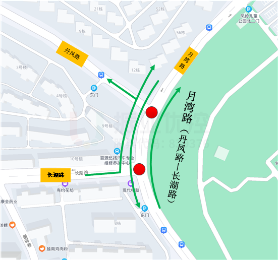 圖7 月灣路路段協(xié)調(diào)方向