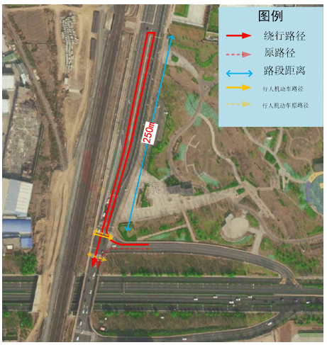 圖8 路口繞行方案