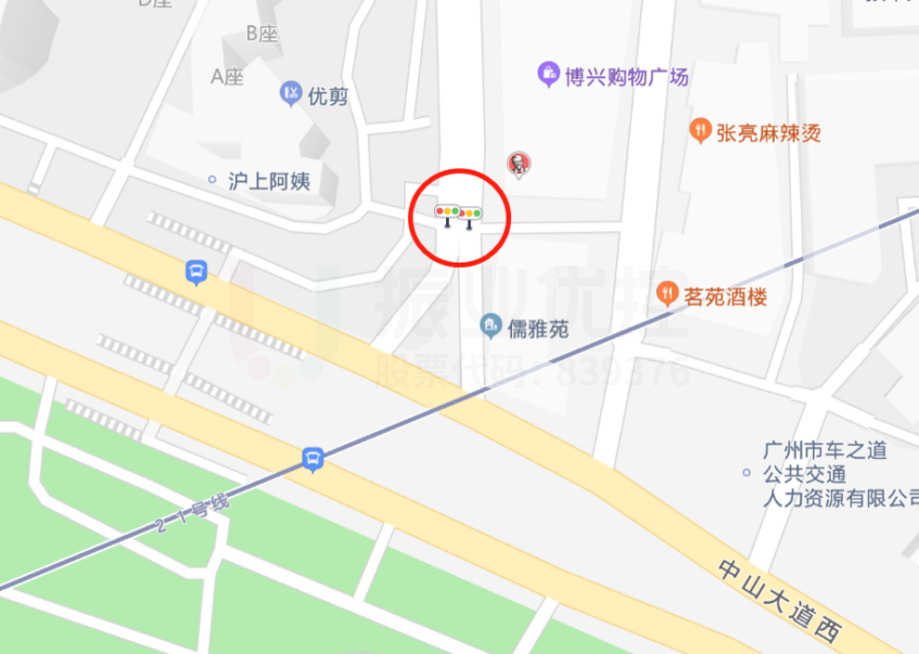 圖8 中山大道-楓葉路交叉口位置圖