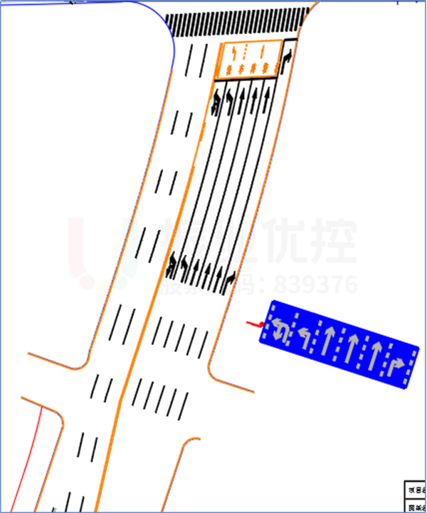 圖9-1 路口優(yōu)化前、后渠化圖