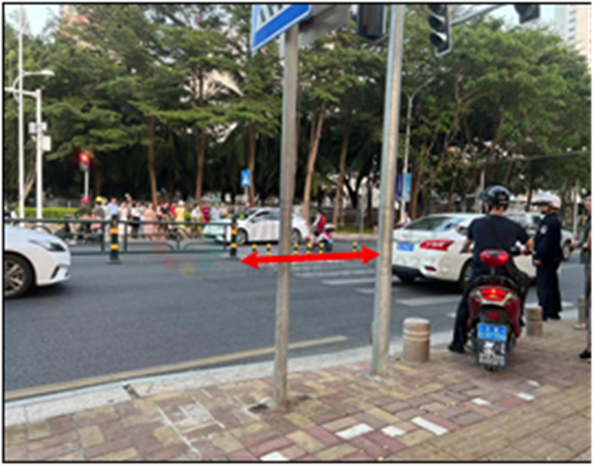 圖11 南進(jìn)口斑馬線（優(yōu)化前）