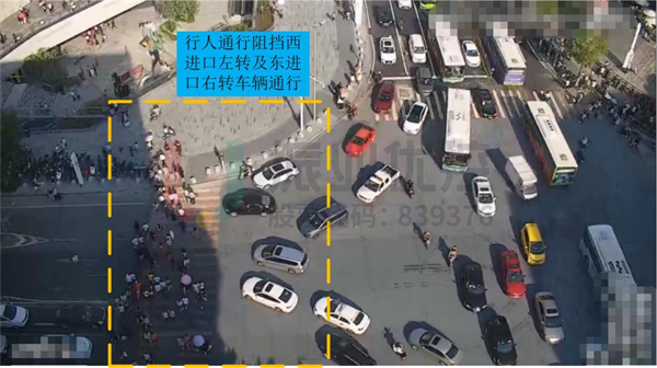 圖4-1 右轉(zhuǎn)及左轉(zhuǎn)機動車與行人存在沖突點