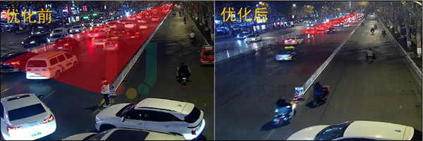 圖?7?中興大街-守敬路西進口排隊長度優(yōu)化前后對比