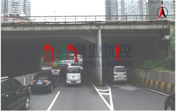 圖5 廣園路-天壽路南進口車道分布