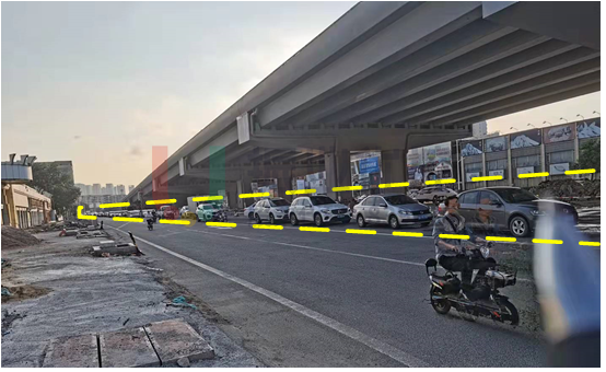 圖12 黃河-華山路口西左轉(zhuǎn)、掉頭車流激增（優(yōu)化前）