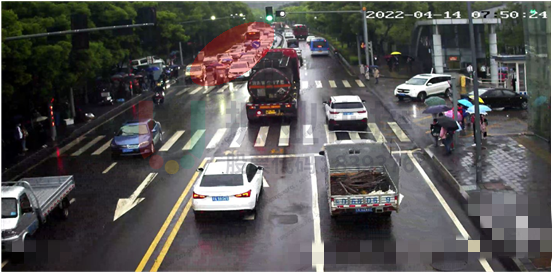 圖3 北進口排隊情況（優(yōu)化前）