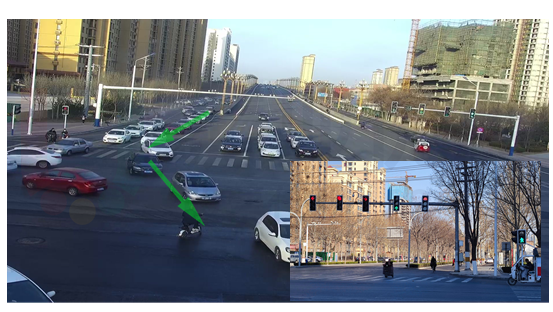 圖7-2 路口西進(jìn)口交通組織優(yōu)化后車(chē)輛通行示意圖