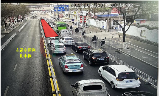 圖3 高峰期北進口車輛排隊情況