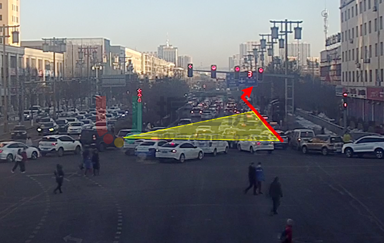 圖3 五岔口北進口車隊溢出